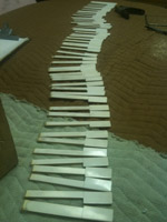 Ivories from disposed piano awaiting transplant