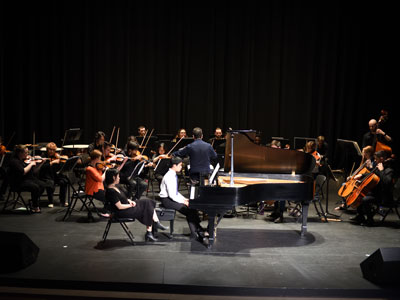 Steinway 7 ft Model B grand used in a recent performance