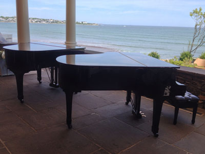 Recent rental: Two Yamaha grand pianos, Newport Rhode Island