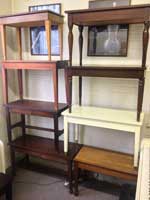 Stacks of refurbished piano benches