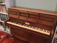 Bord upright prior to restoration