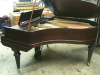 Restored H.F. Miller grand, side view