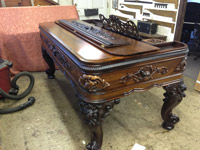 Restored Knabe square grand, side view