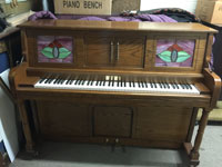 Sold: Wurlitzer Casino oak player piano