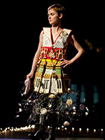 Dress made with Louis's piano parts